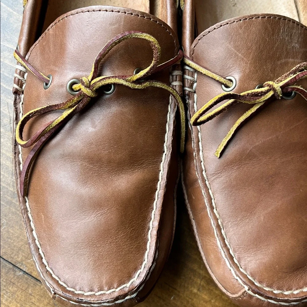 Polo Ralph Lauren Wyndings Tan Leather Slip On Loafer Sz 11 D
